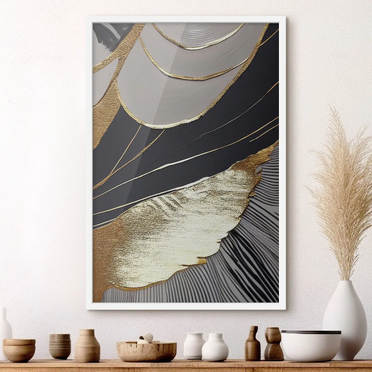 Plakat Elegantne värvi ja tekstuuri lained f36200