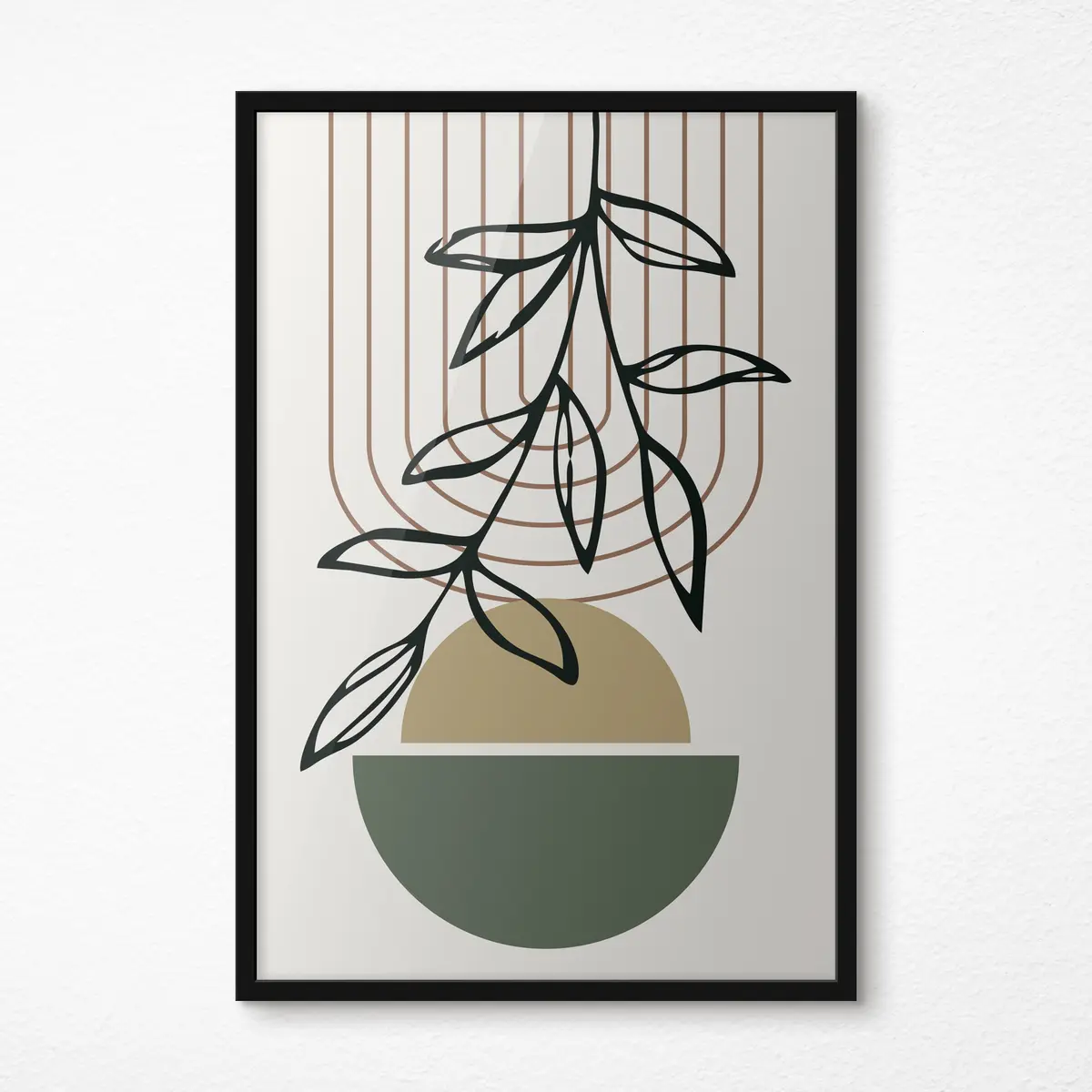 Plakat Abstraktne loodusest inspireeritud kunstiline disain f36188