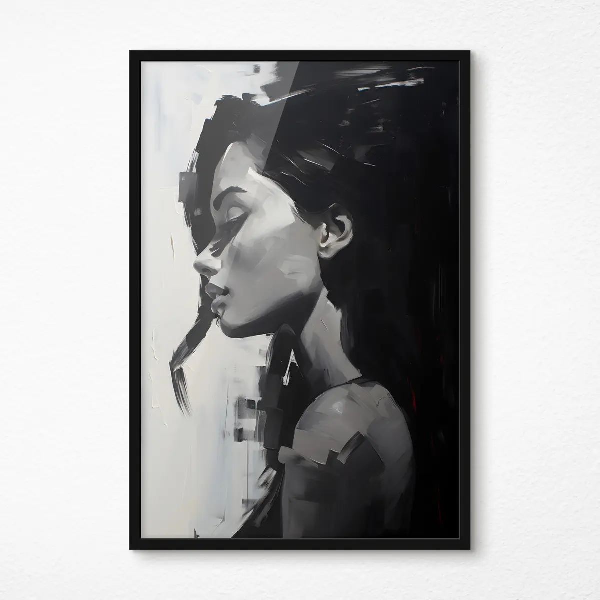 Plakat Monokroomne elegantsus profiilivaates f36158