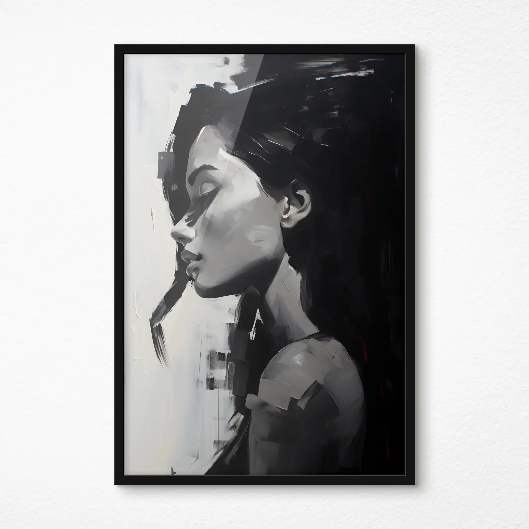 Fototapeedid Monokroomne elegantsus profiilivaates f36158