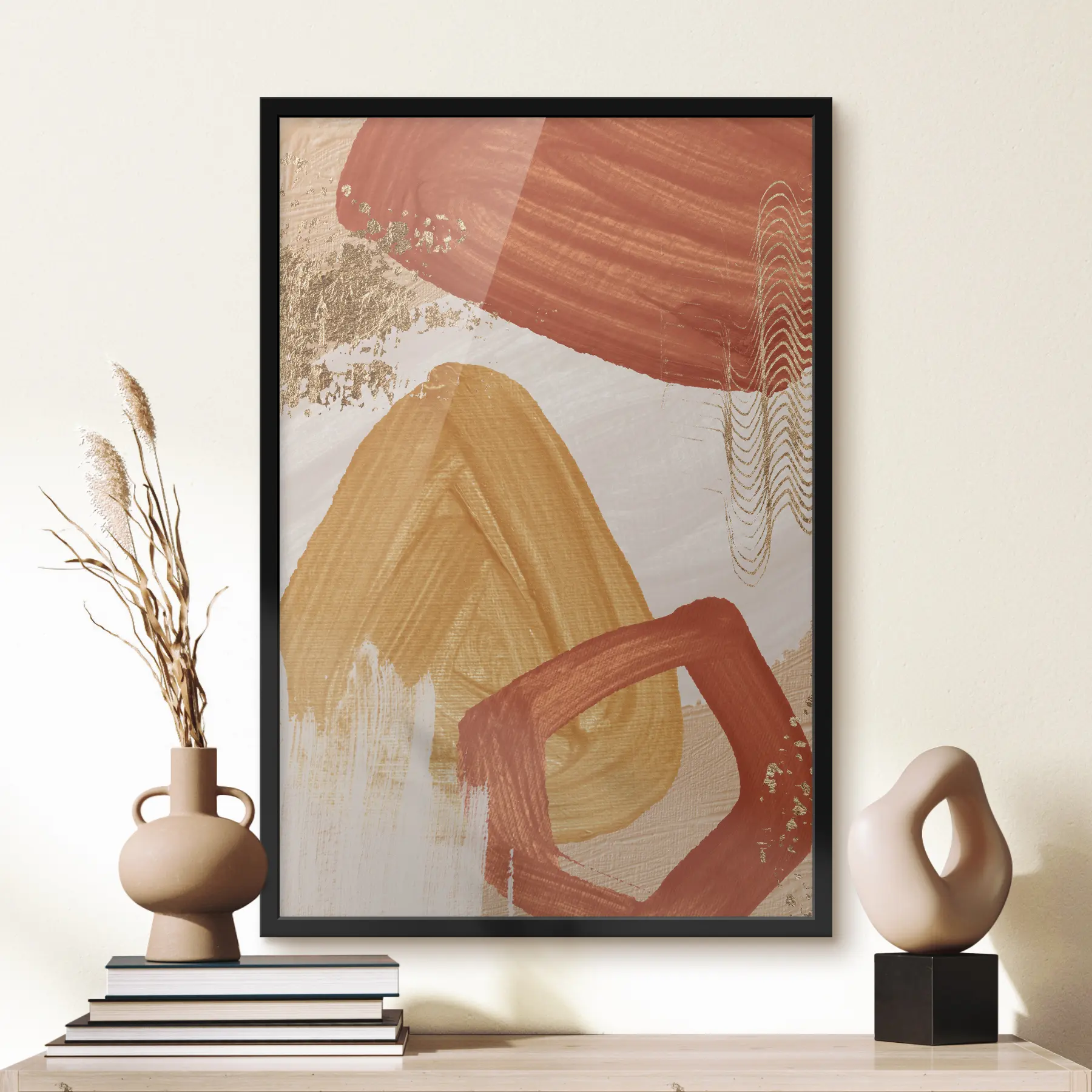 Fototapeedid Elevantne abstraktne kompositsioon soojades toonides f36147