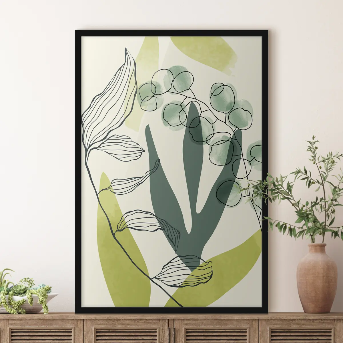 Plakat Orgaanilised vormid ja jooned harmoonias f36133