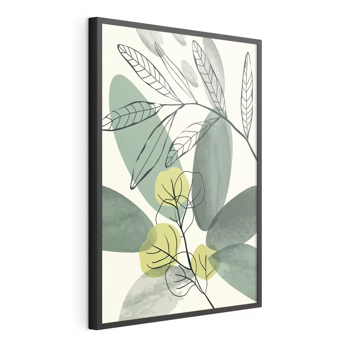 Plakat Loodusest inspireeritud abstraktne lehemuster f36106