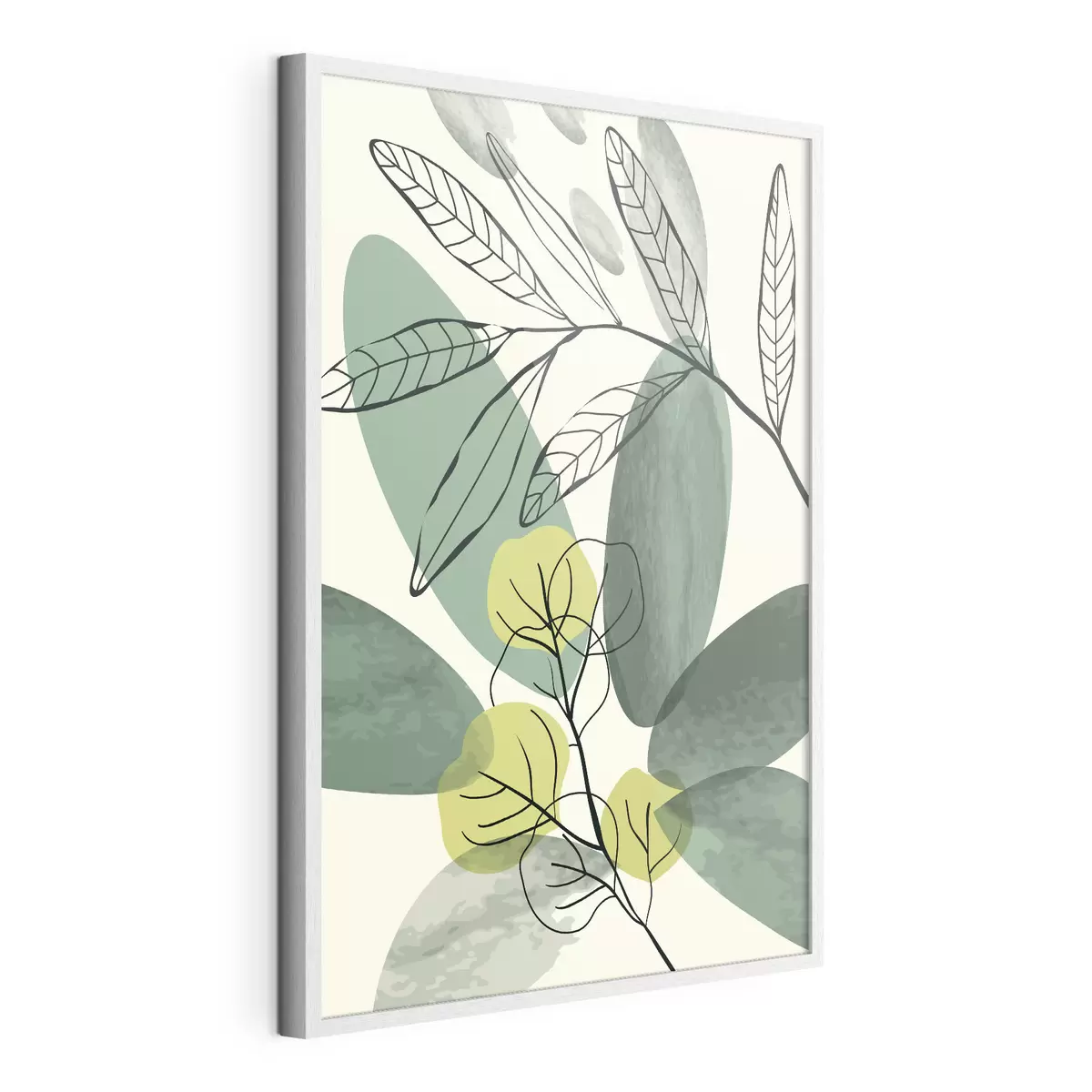 Plakat Loodusest inspireeritud abstraktne lehemuster f36106