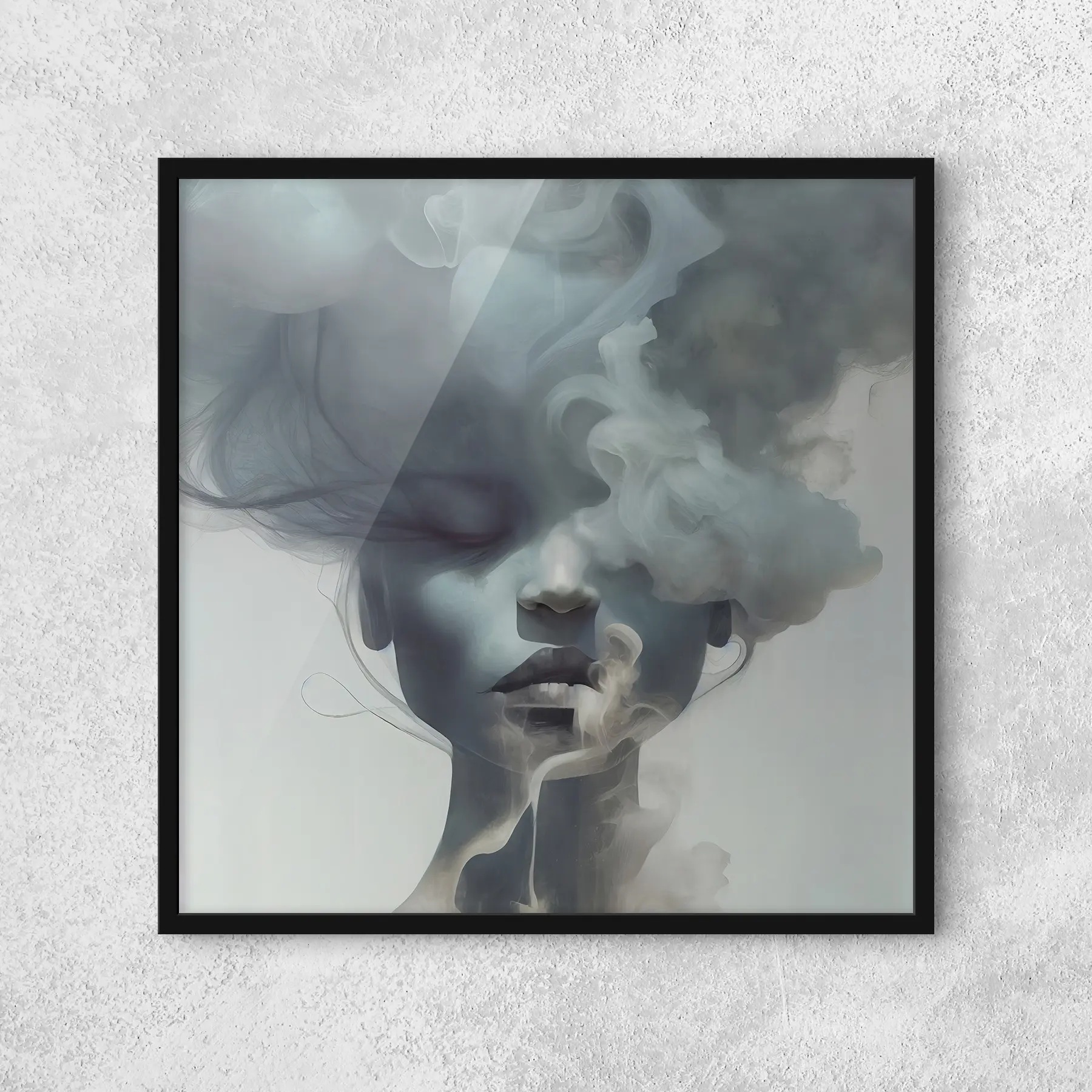 Fototapeedid Tüdruk ja hall udu f35818