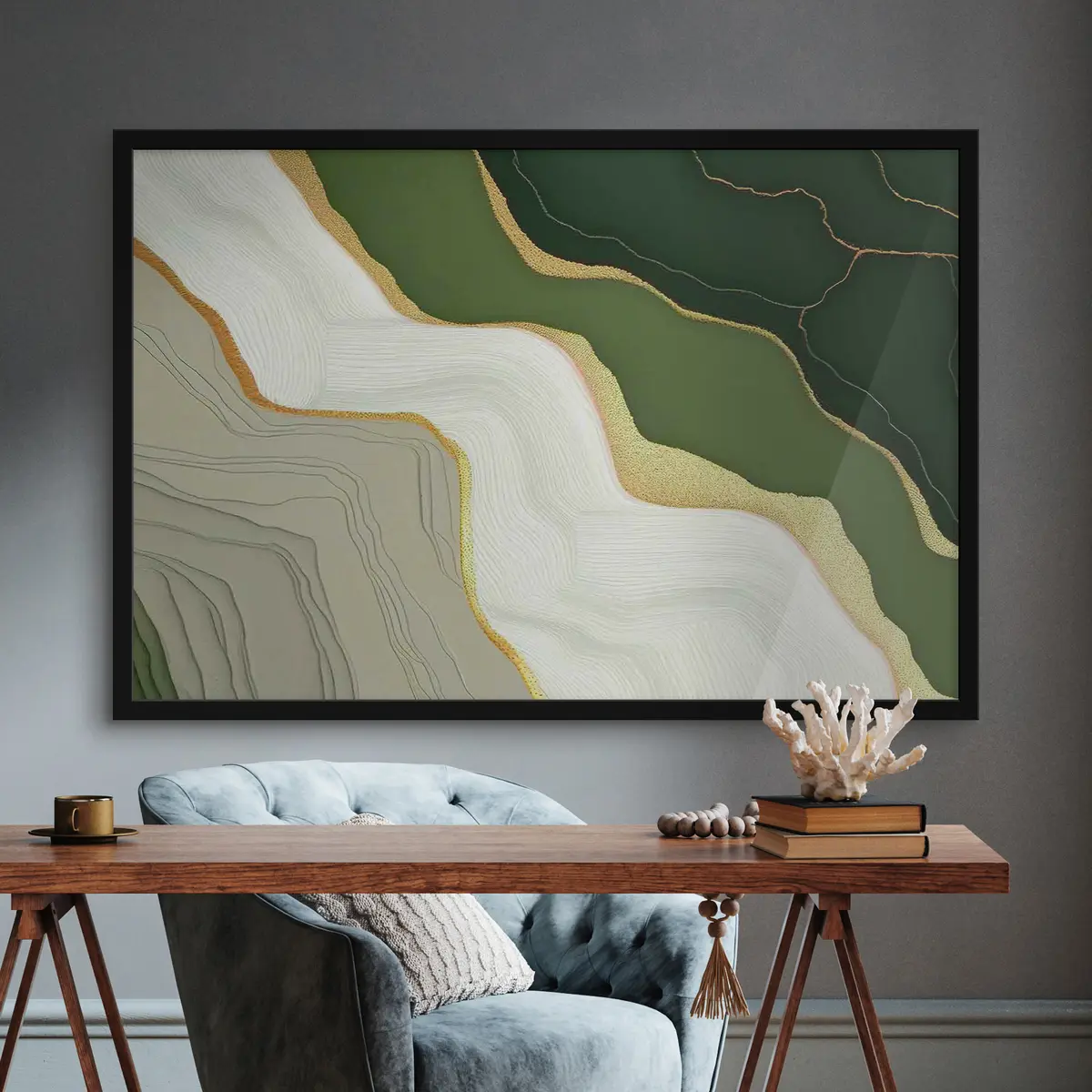 Plakat Elegantsed tekstuuriga maatoonide lained f35427