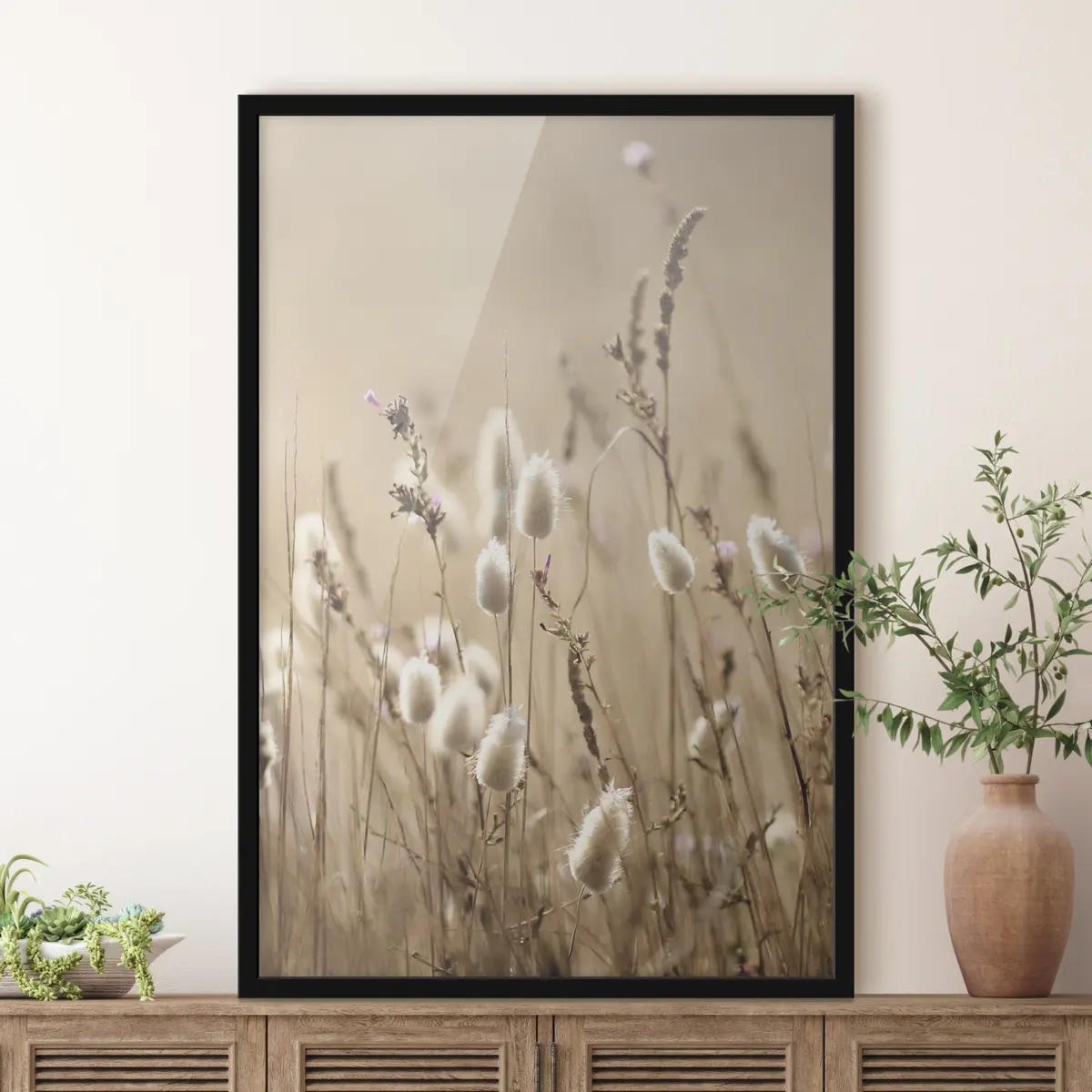 Plakat Pehmed õied kuldses päikesepaistes f35256