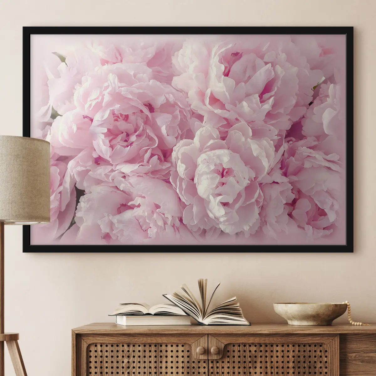 Plakat Õrnad õielehed õrnas roosas toonis f35248