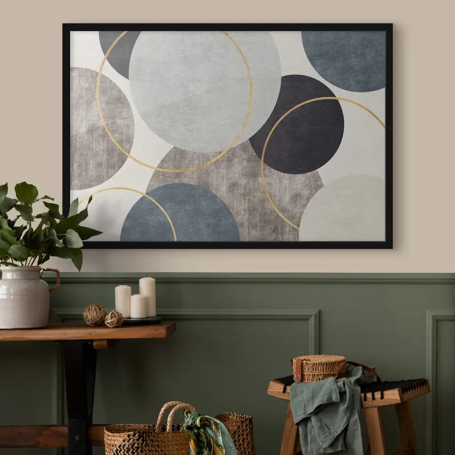 Fototapeedid Abstraktsed ringid ja jooned harmoonias f34791