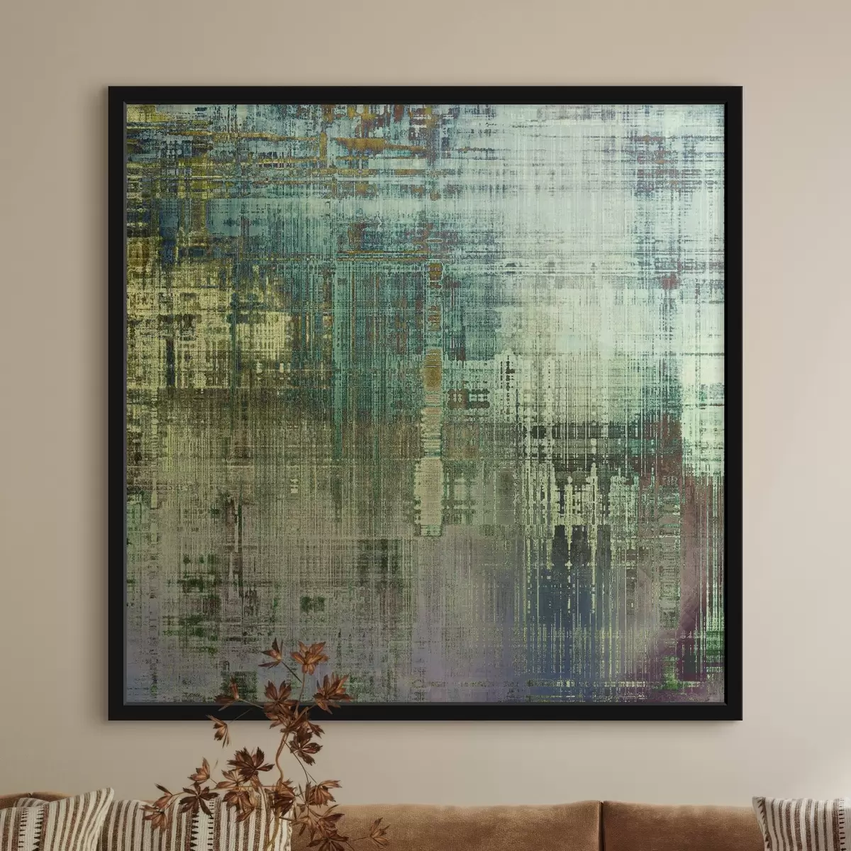 Plakat Erinevate värvimustritega grunge-foon f34626