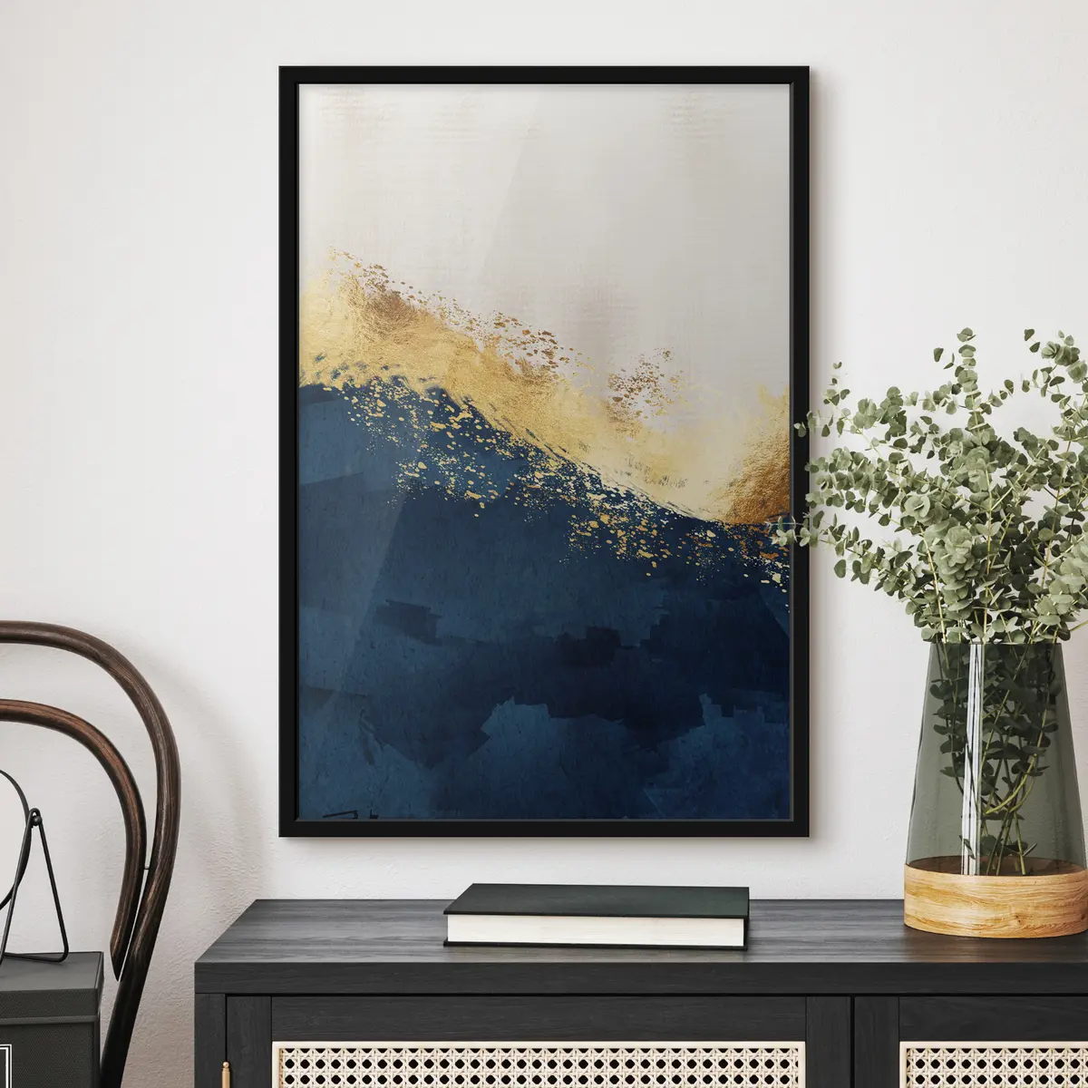 Plakat Valge ja sinine f34212