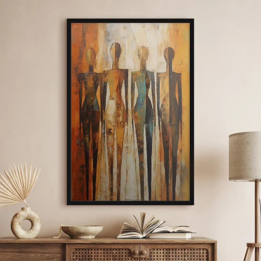 Pilt Abstraktsed kujundid soojades toonides f33852