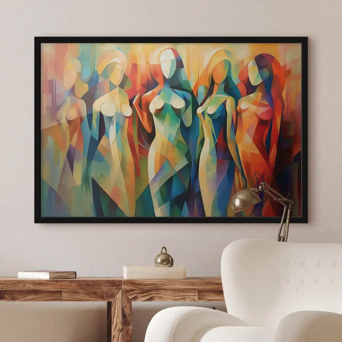 Plakat Abstraktsed kujundid erksates toonides f33844