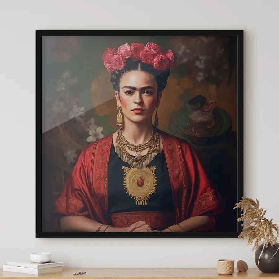 Fototapeedid Frida Kahlo punases kleidis f32865