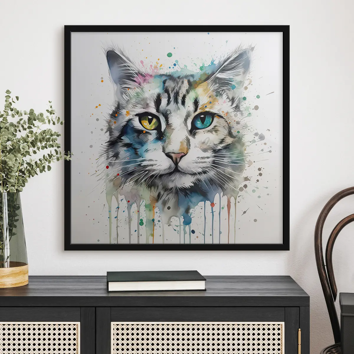 Plakat Kass akvarellstiilis f32315