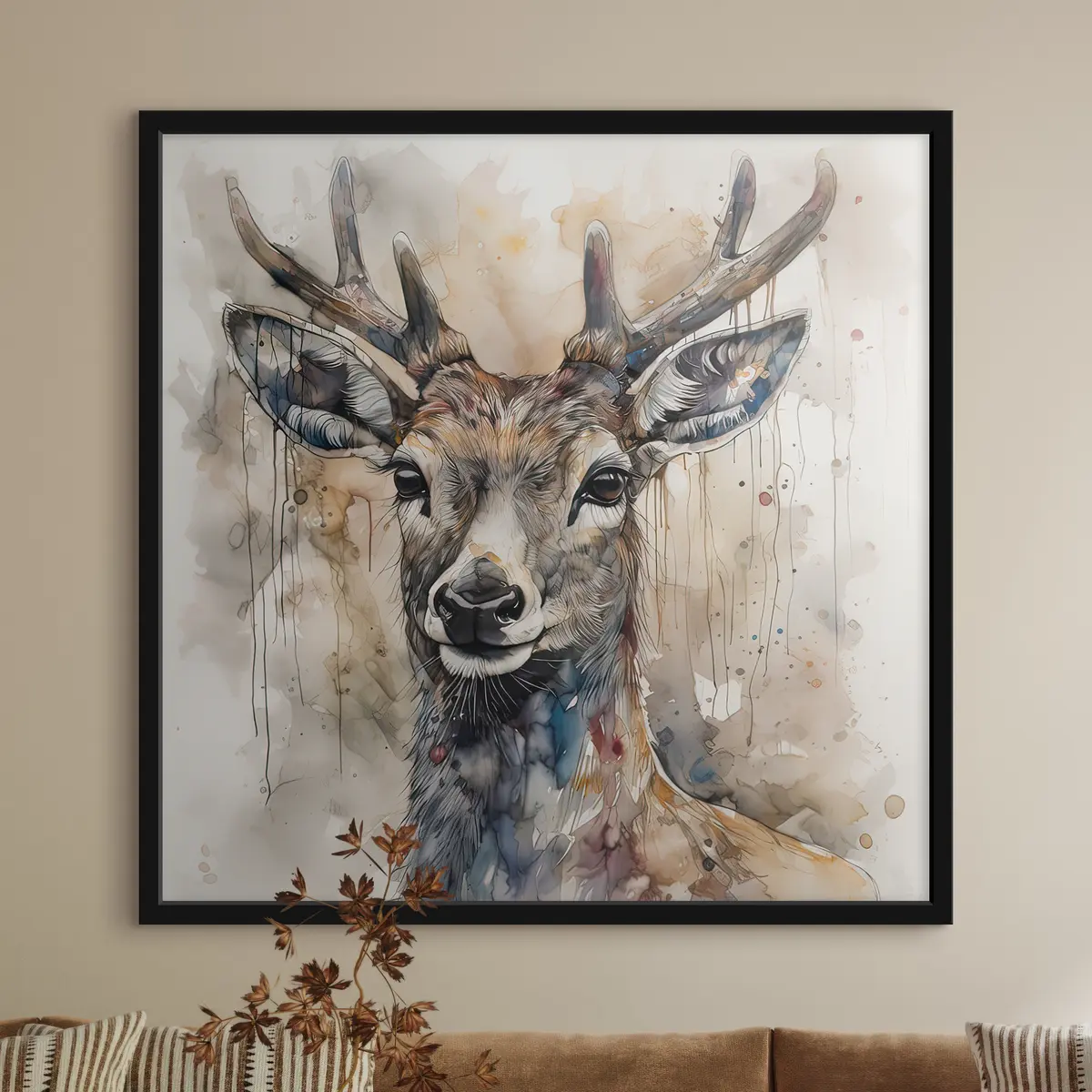 Plakat Hirved akvarellstiilis f32300