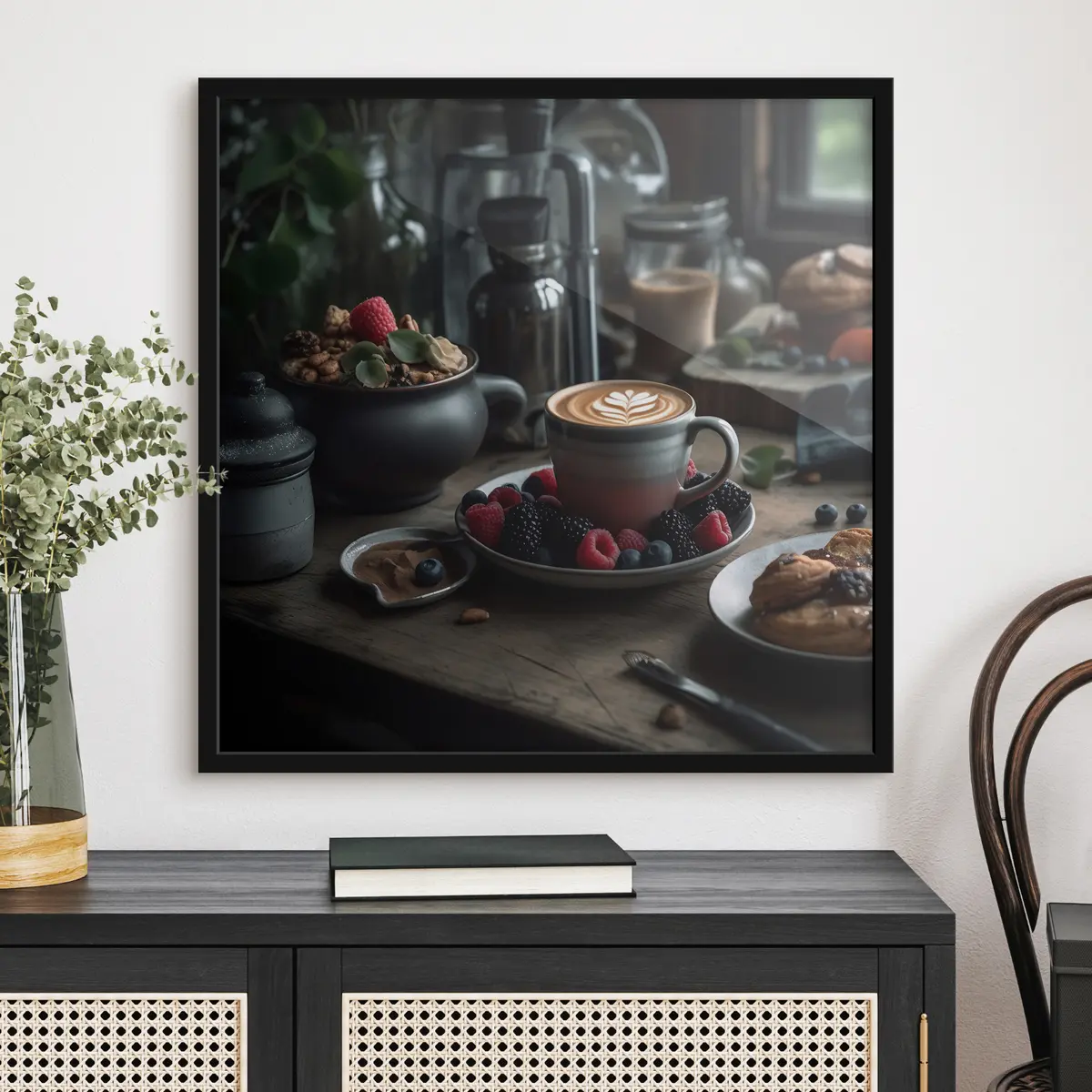 Plakat Mõnus hommik kohvi ja marjadega f32154