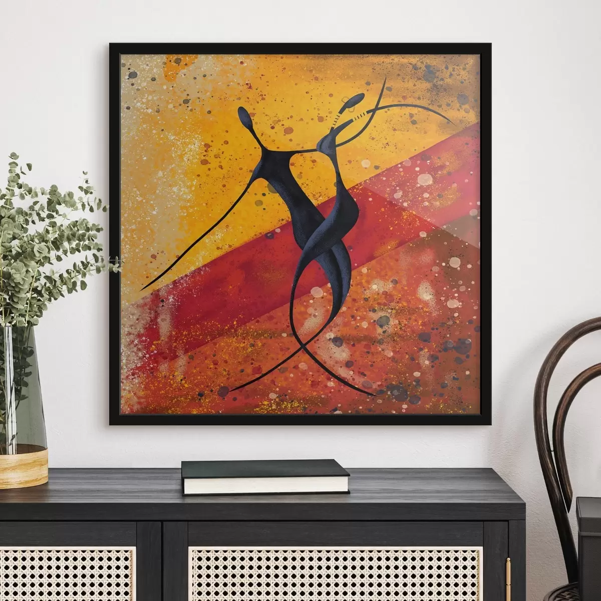 Plakat Aafrika stiilis siluetttants f28768