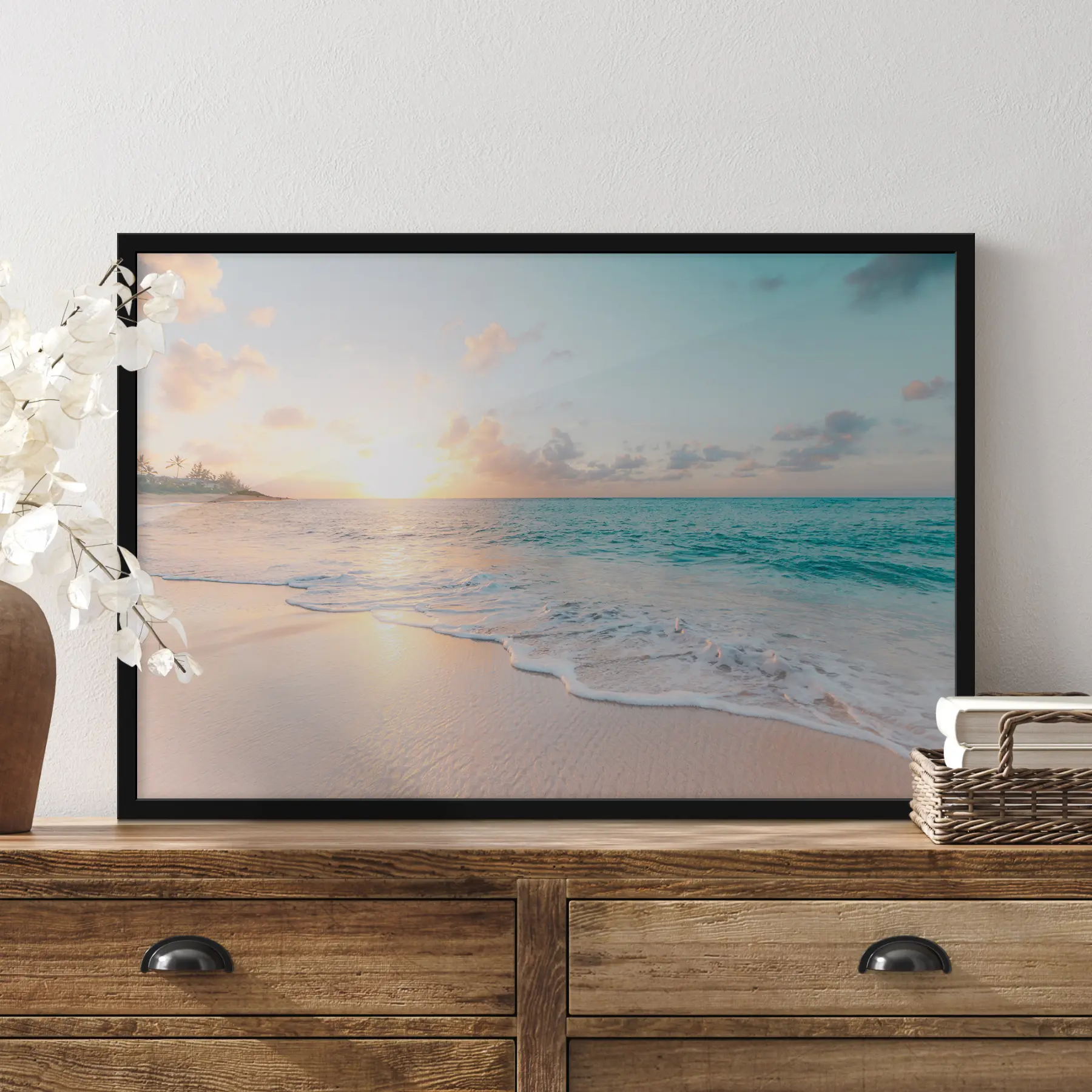 Fototapeedid Rahulik päikeseloojang rahulikes vetes f28661