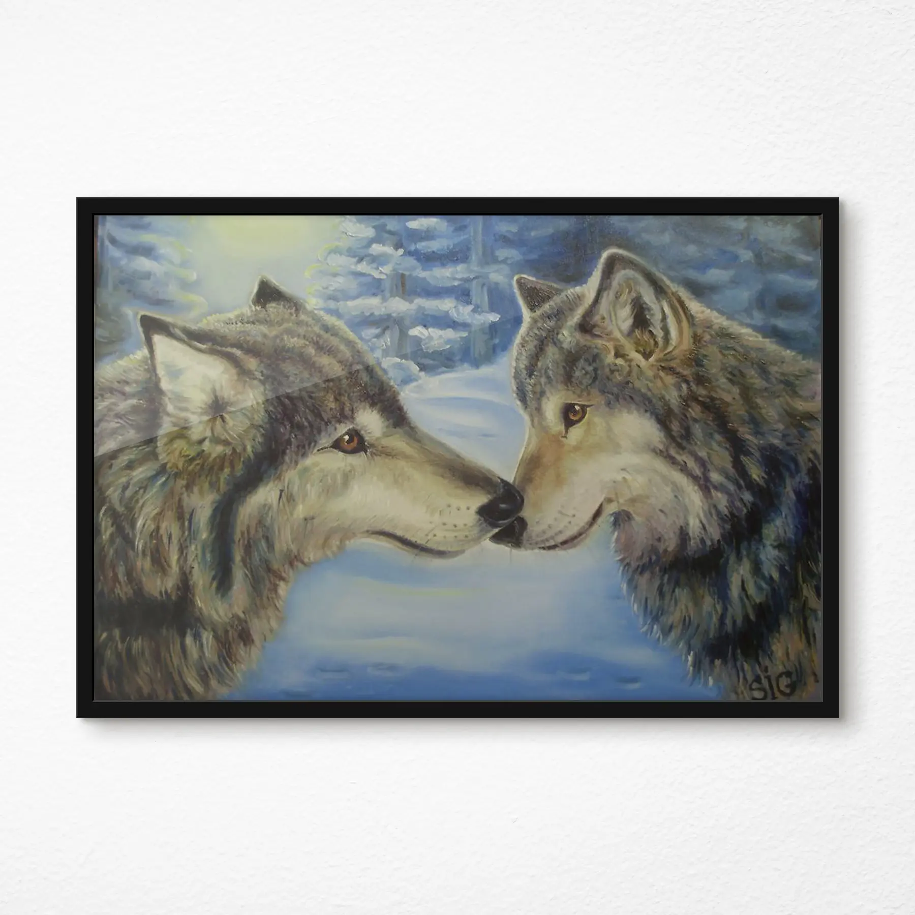 Pilt Kaks hunti jagavad üht hetke f15354