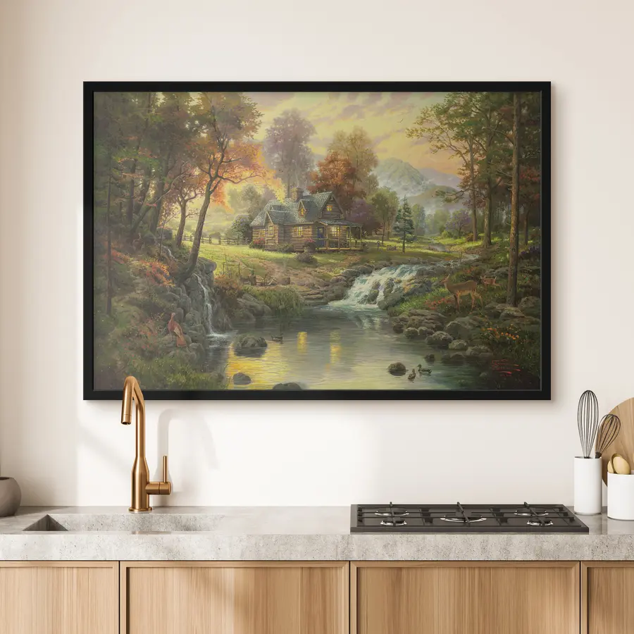 Fototapeedid Rahulik majake rahuliku oja ääres f15161