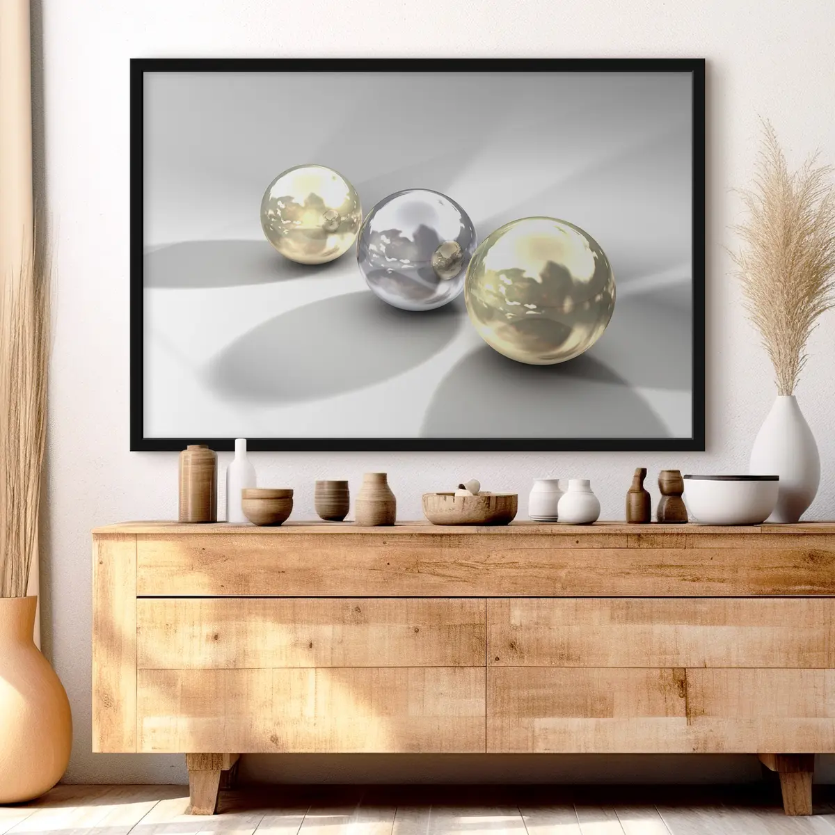 Plakat Peegeldavad kerad siledal pinnal f04617