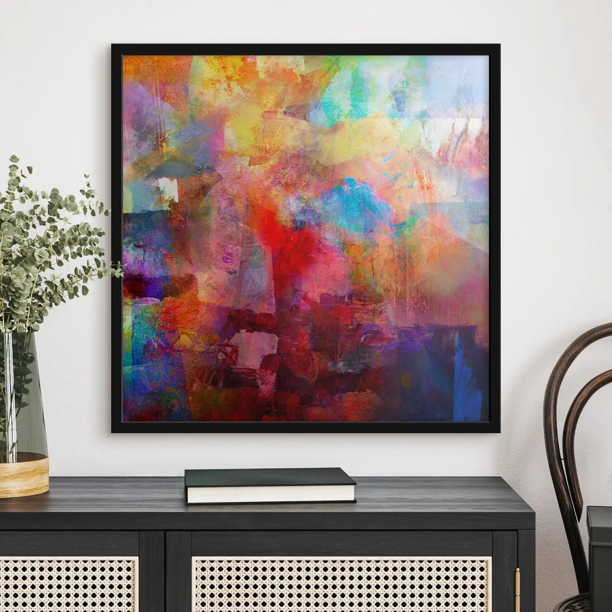 Plakat Elevilised värvid abstraktses kompositsioonis f04344