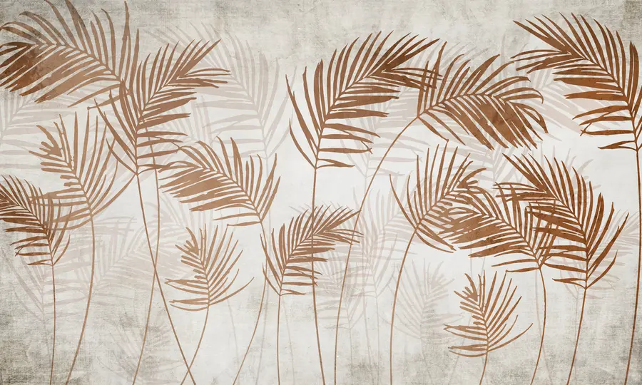 Fototapeedid Tapeedi kujundus troopiliste puude ja lehtedega sumedas metsas u98974