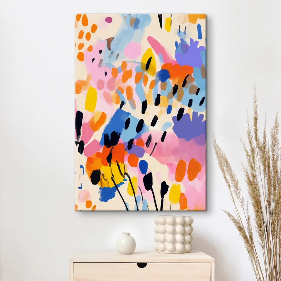 Pilt Elavad värvid mängulises abstraktsioonis s36597