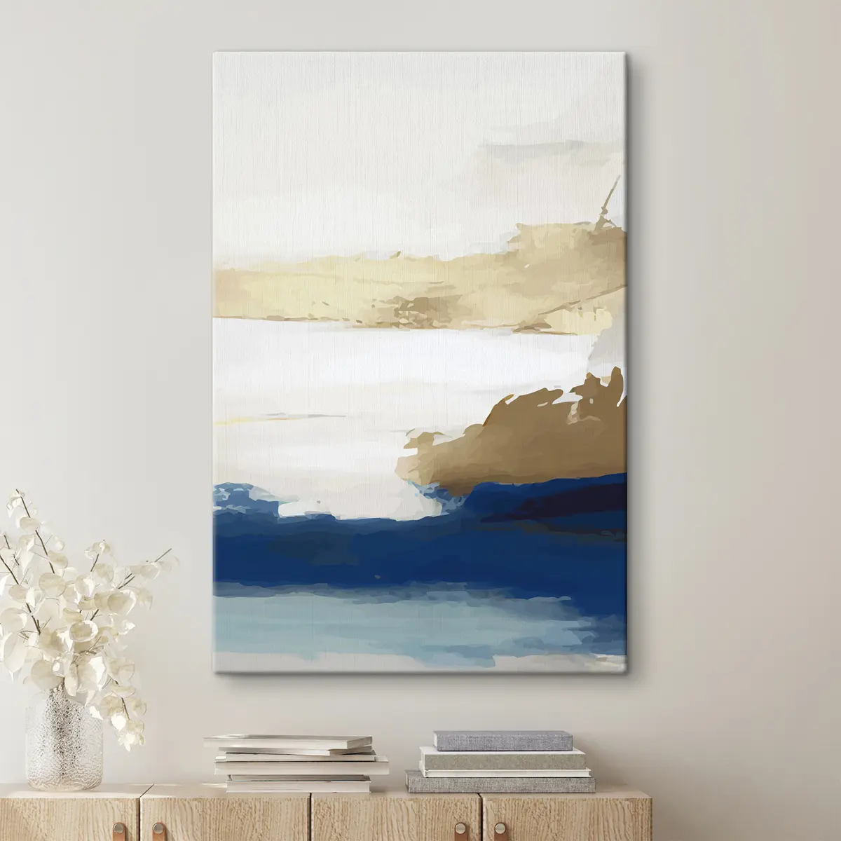 Pilt Kerge abstraktsus siniste aksentidega s36622