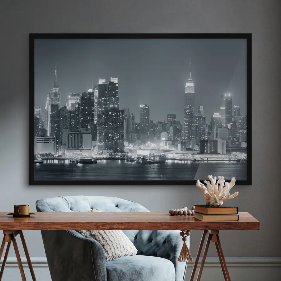 Fototapeedid Öösel valgustatud linna siluett f10201