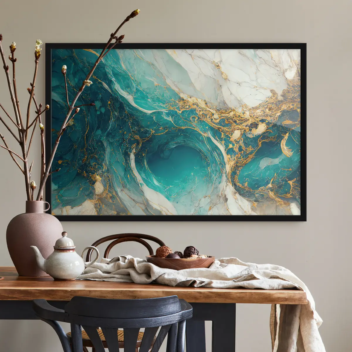 Plakat Sile marmor delikaatsetes värvides f32411