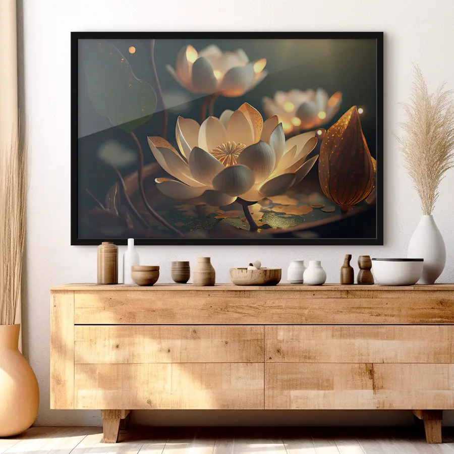 Fototapeedid Elegantsed lilled, mis heidavad pehmet valgust f33100