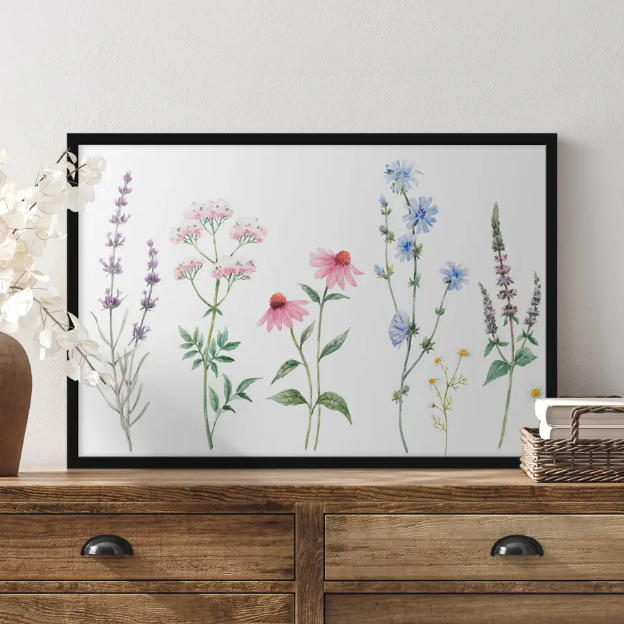 Fototapeedid Õrnad õied pehmete akvarellitoonidega f34064