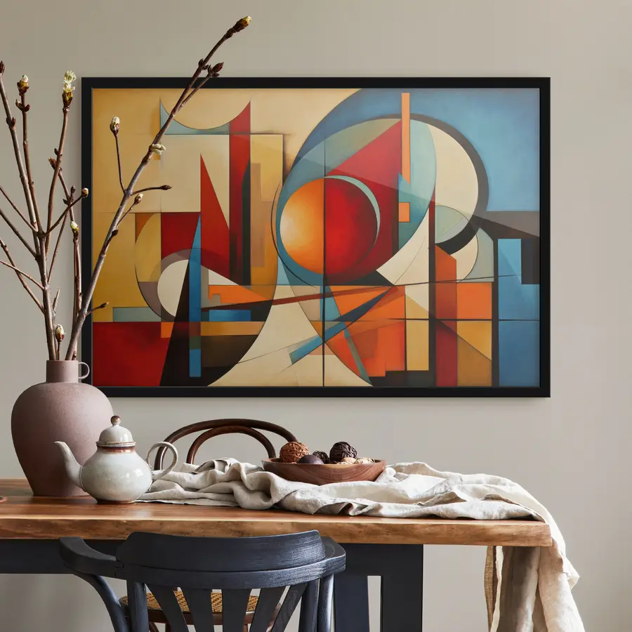 Fototapeedid Värvikas abstraktne geomeetriline kompositsioon f36302