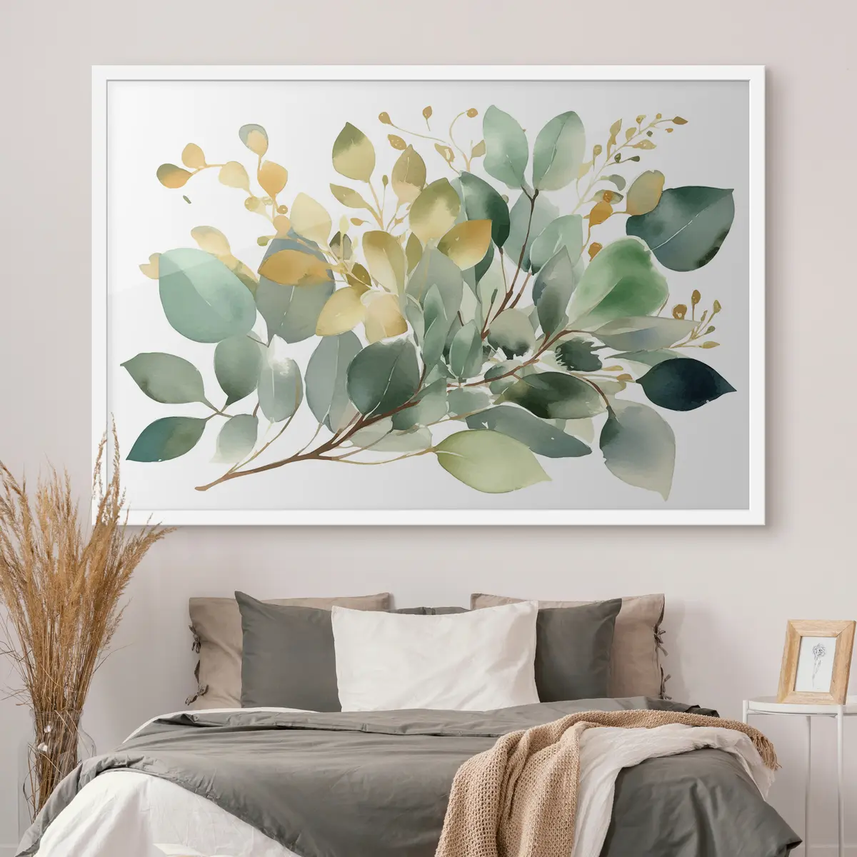 Plakat Lopsakas rohelus pehmetes akvarellitoonides f36365