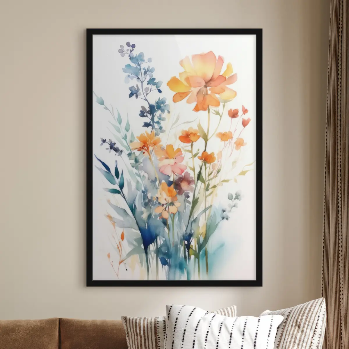 Plakat Värvikad õied õrnas toonides f33645