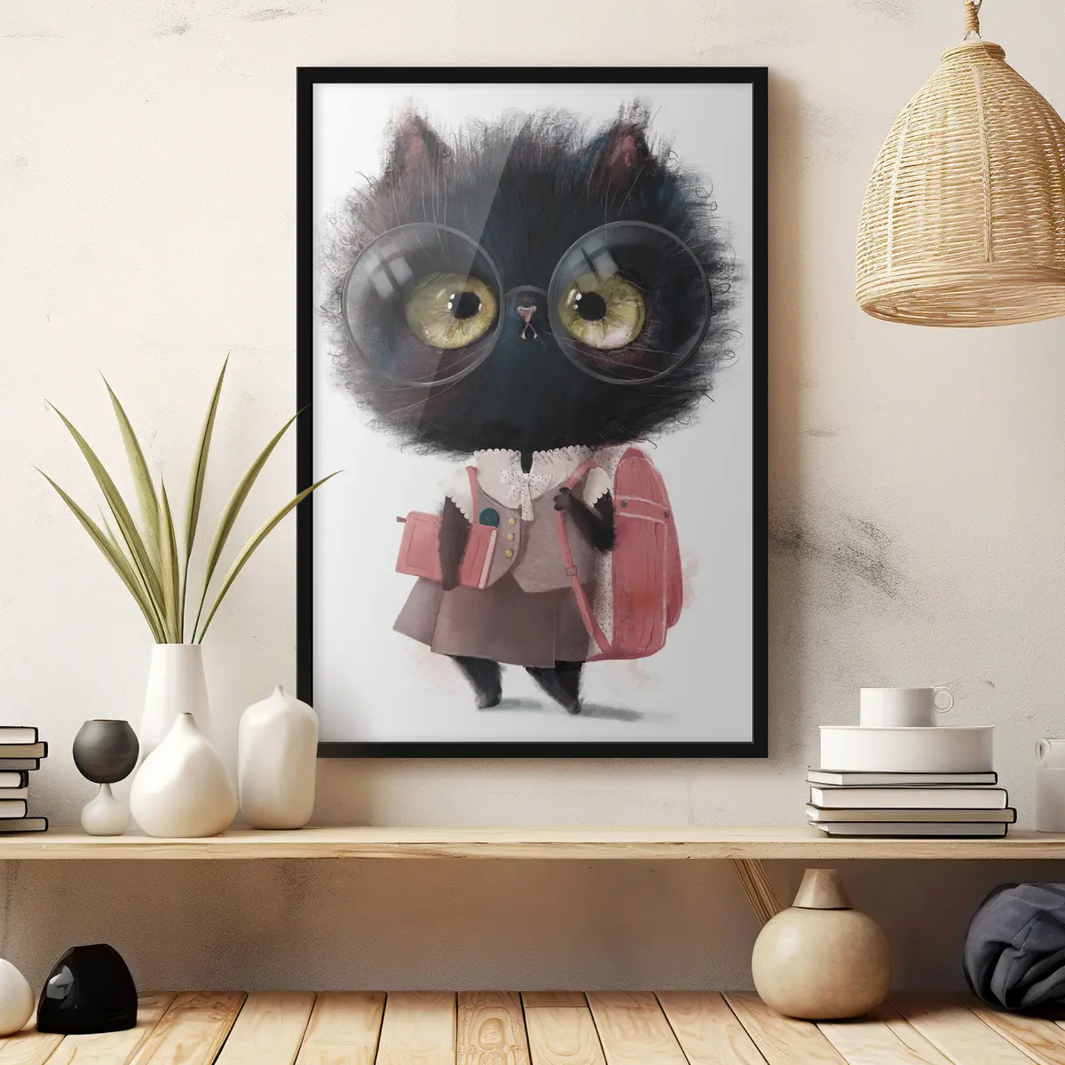 Plakat Nutikas kiisu on kooliks valmis f34994