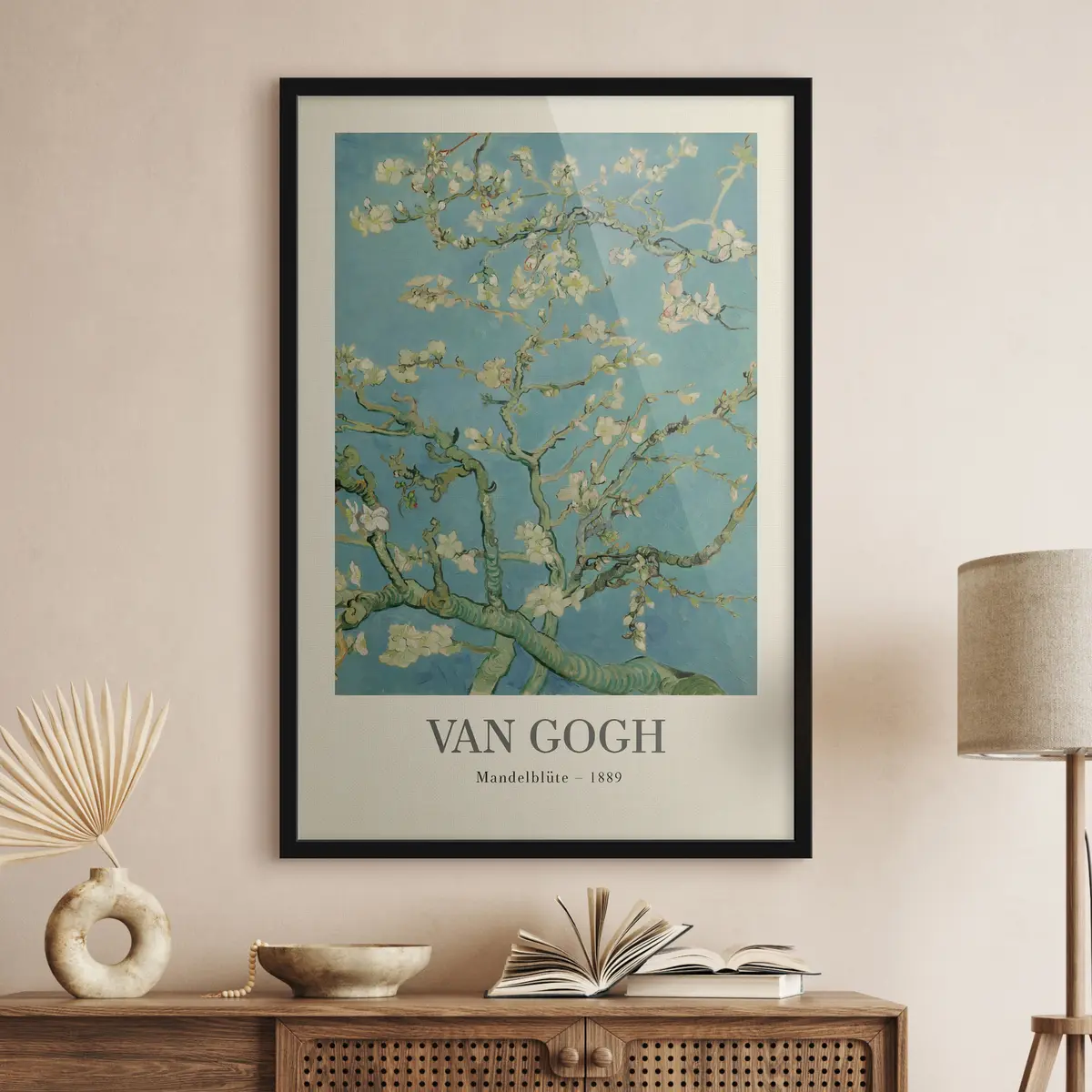 Plakat Õitsev mandlipuu sinise taeva taustal f35610