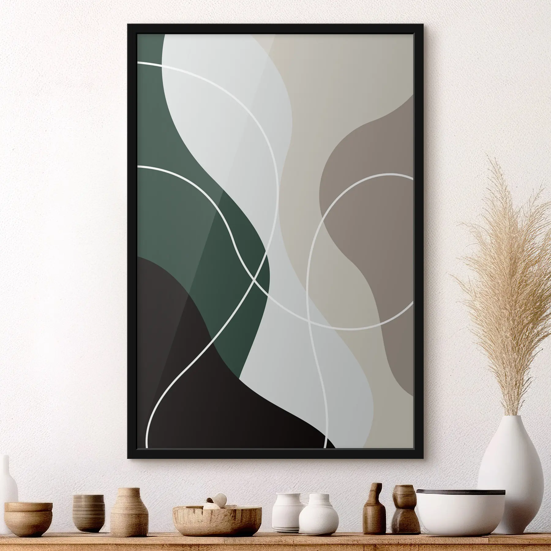 Fototapeedid Abstraktsed kujundid rahustavates värvides f35947