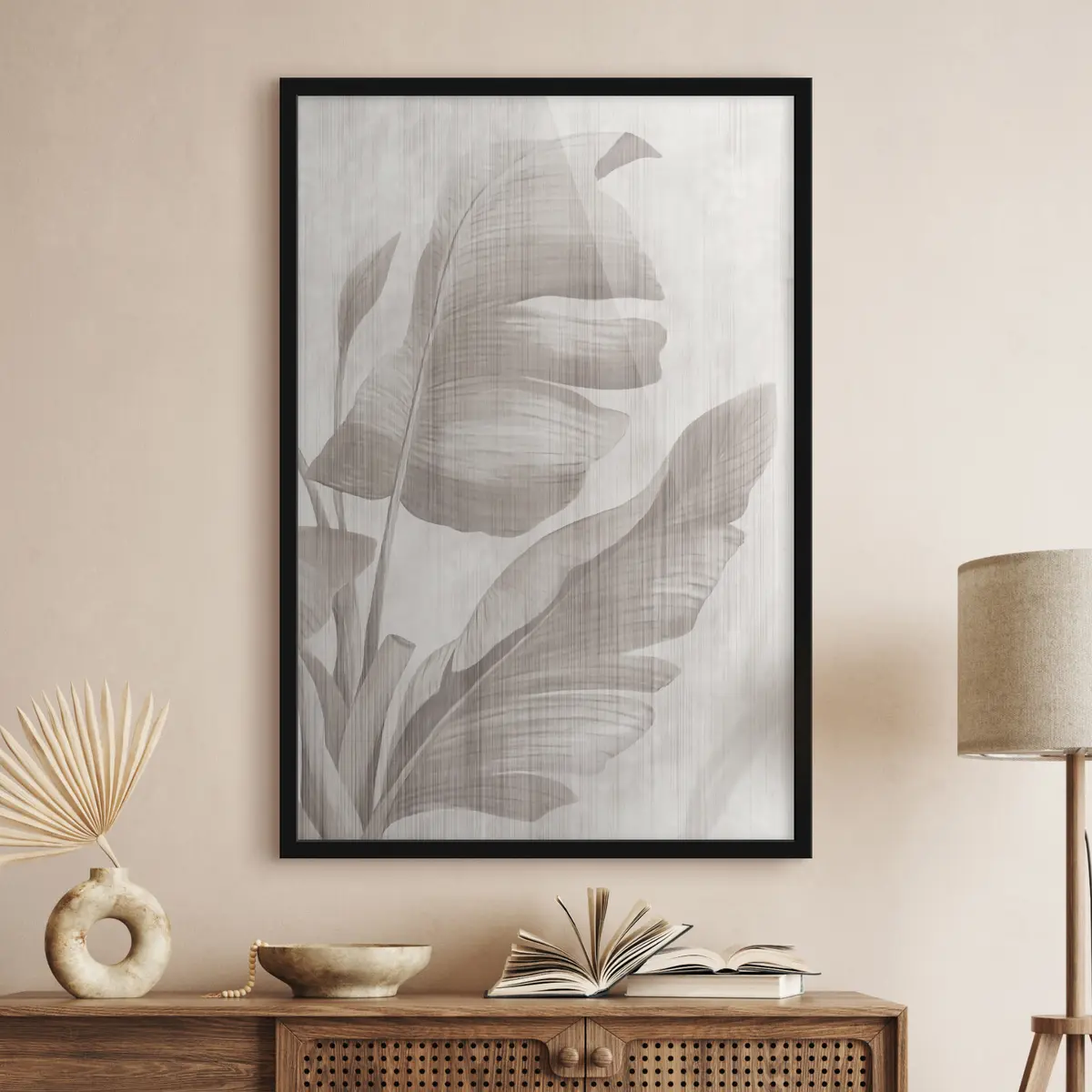 Plakat Elegantne lehestik pehmetes toonides f35851