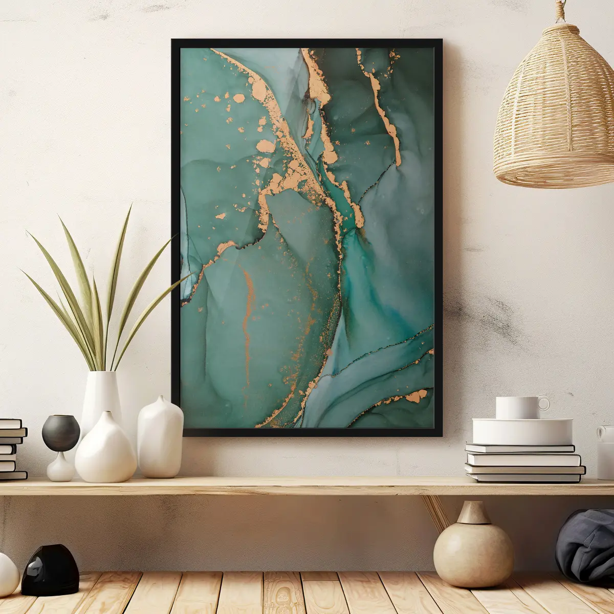 Plakat Roheline marmor f35859