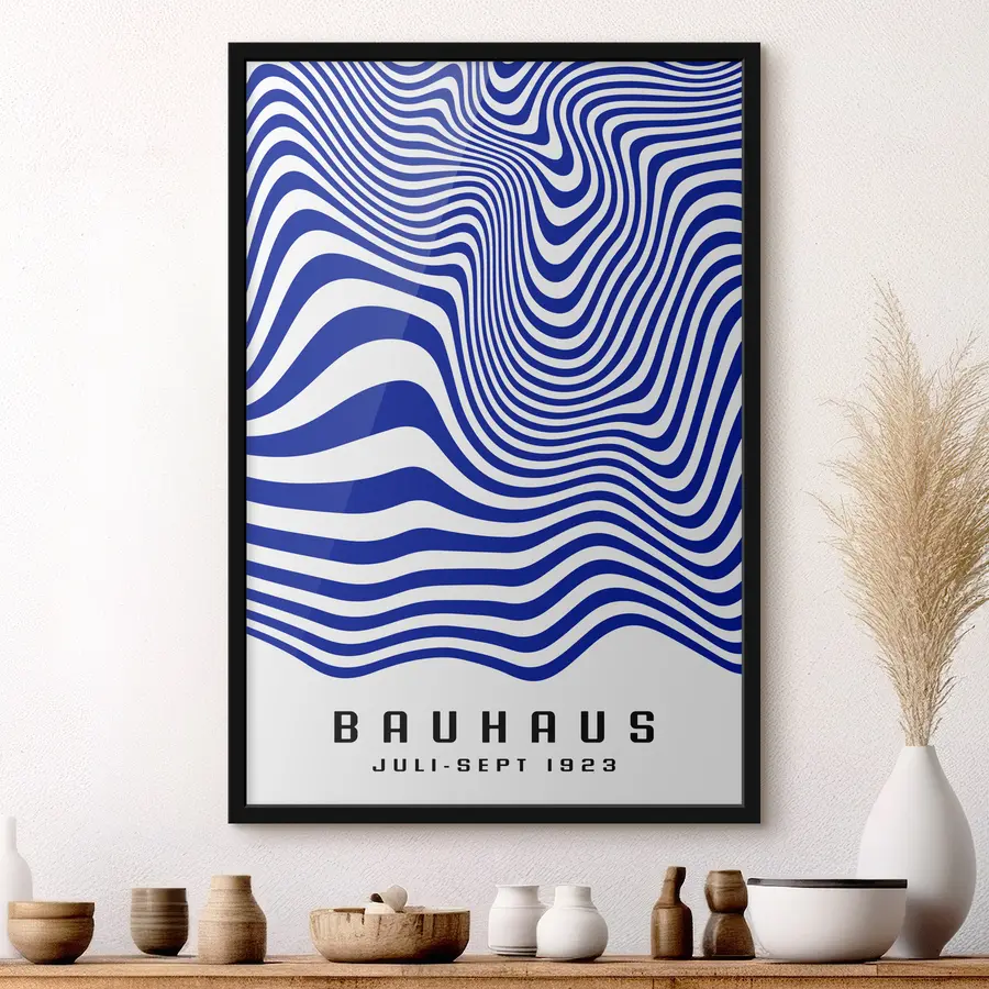 Fototapeedid Bauhausi tüpograafia disaini lained f35871