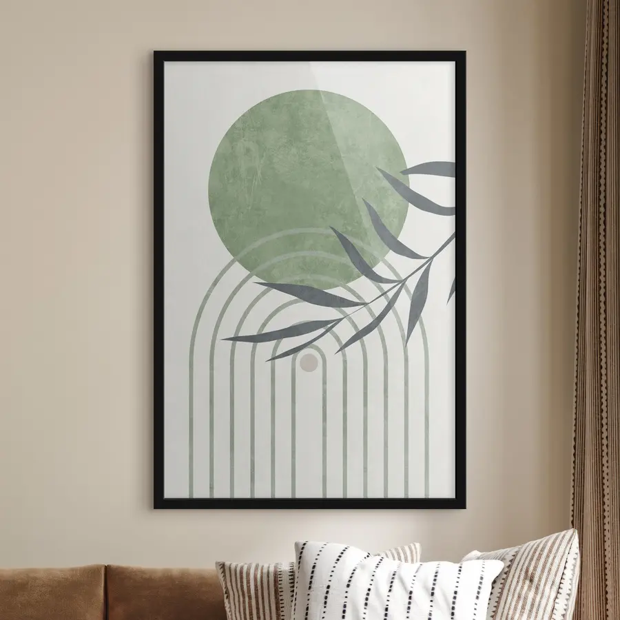 Fototapeedid Rahulikud kõverad ja õrnad rohelised toonid f36421