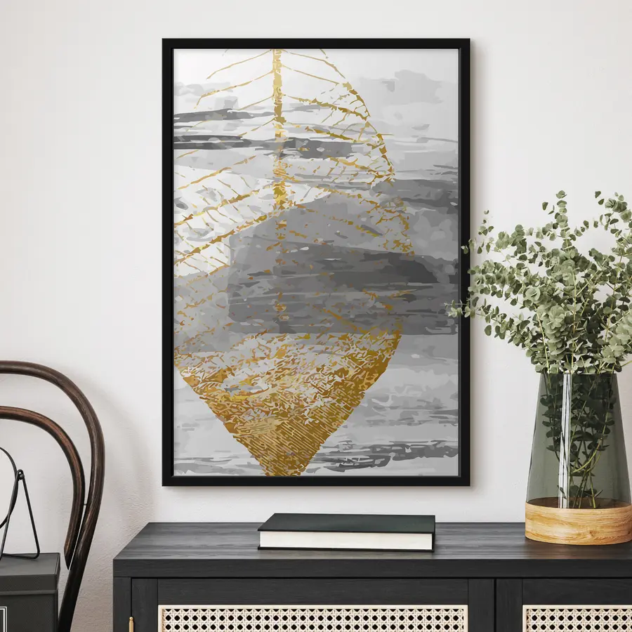 Fototapeedid Elegantne leht vaoshoitud toonides f36483