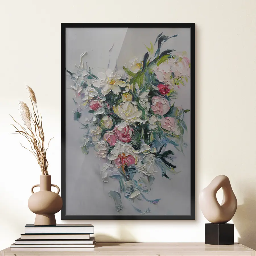 Fototapeedid Pehmetes pastelsetes toonides elujõulised õied f02859