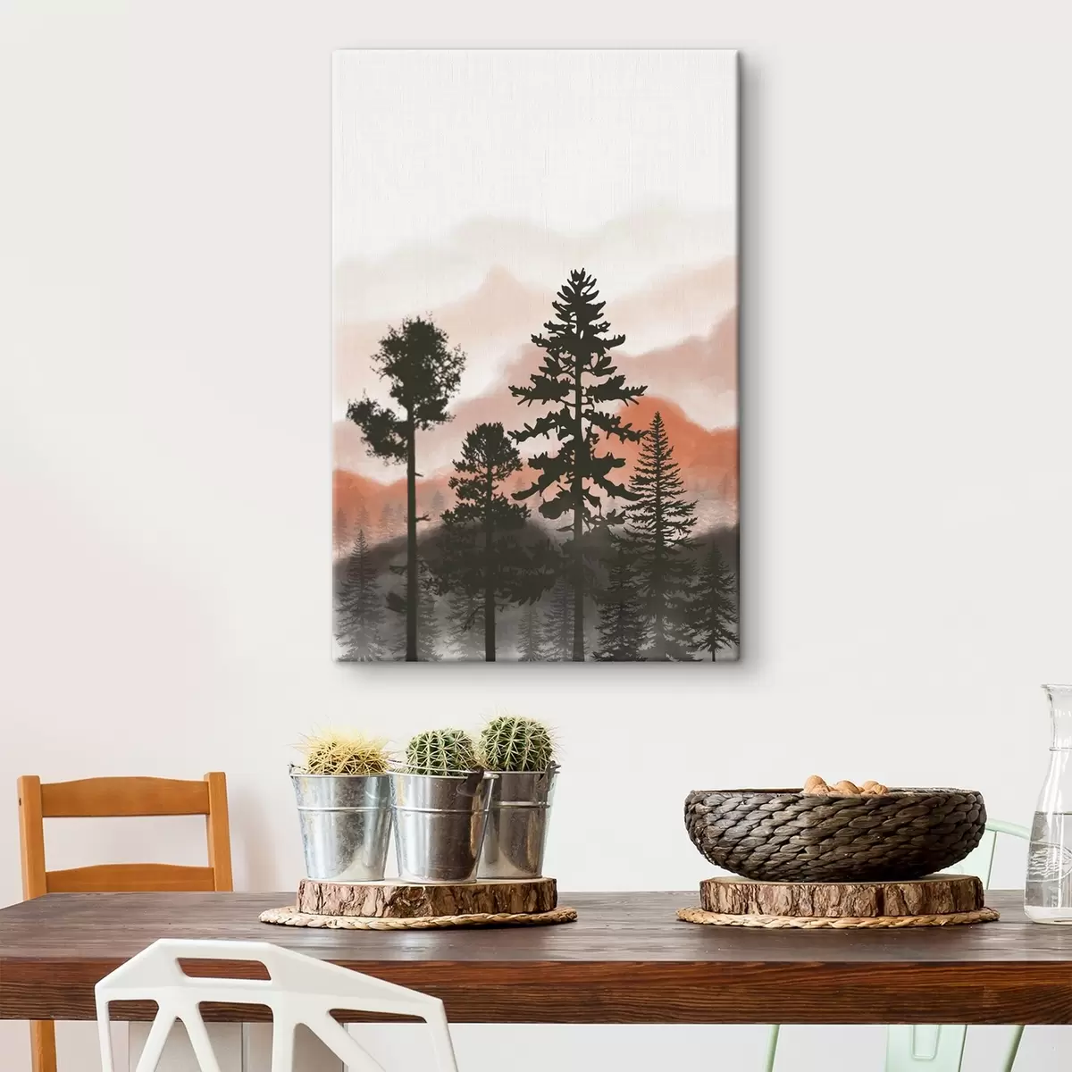 Pilt Rahulikud siluetid värvilise taeva taustal s36605v2