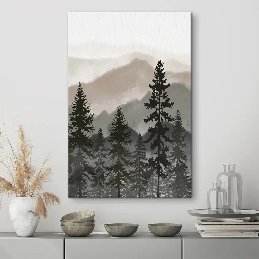 Pilt Uduvihmased mäed ja varjulised igihaljad puud s37017v1