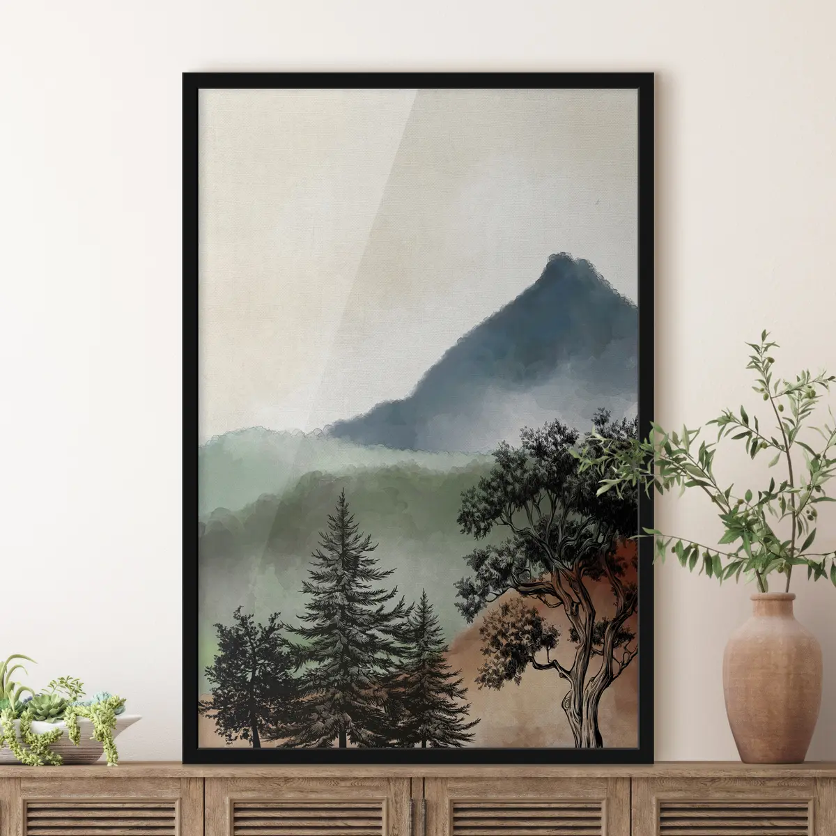 Plakat Rahulik maastik majesteetlike mägedega f36604