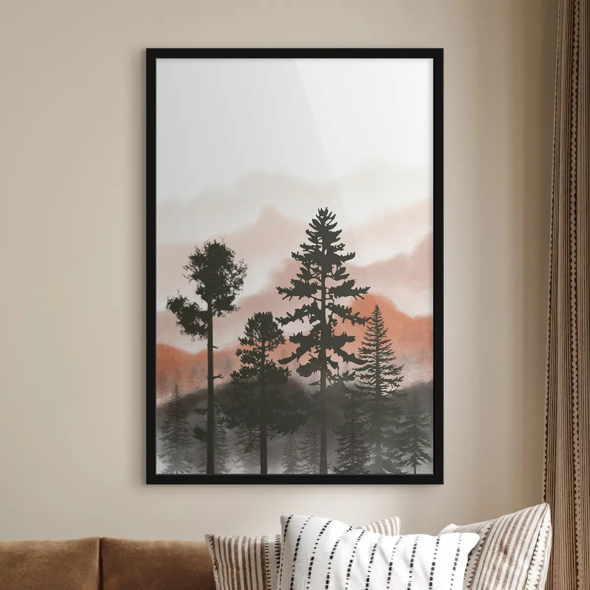 Plakat Siluettpuud pehme taeva taustal f36605v2